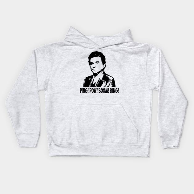 Joe pesci vintage movie ping pow boom Kids Hoodie by Julie lovely drawings